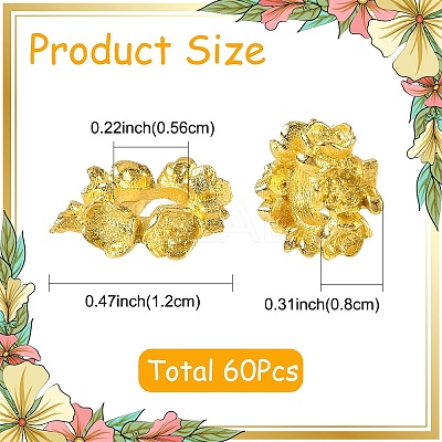 60Pcs Alloy Bead Frame FIND-YW0010-05G-1