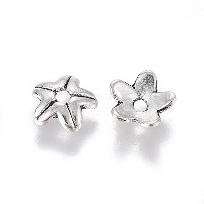 Tibetan Style Alloy Bead Caps X-LF10624Y-1