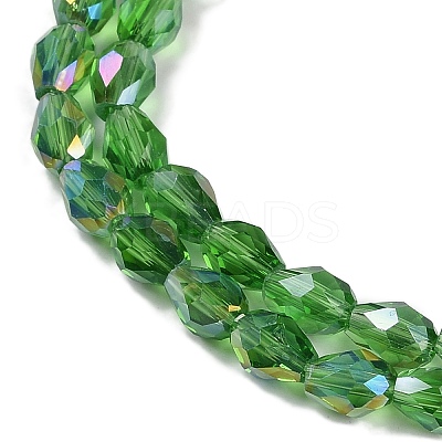 Transparent Electroplate Glass Beads Strands EGLA-N013-T10mm-B14-1