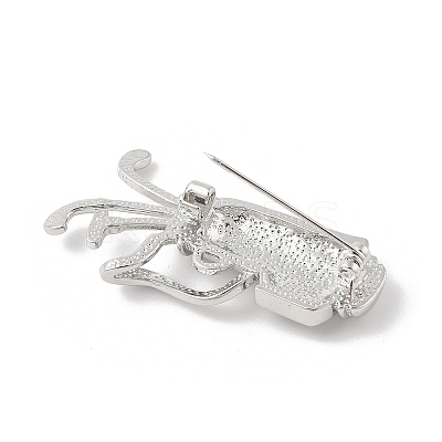 Golf Club Alloy Cubic Zirconia Brooches JEWB-M050-01P-03-1