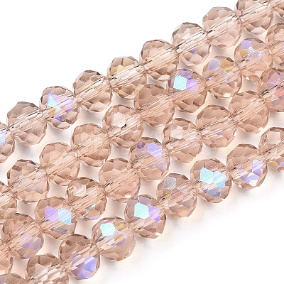 Electroplate Glass Beads Strands EGLA-A034-T4mm-L22-1