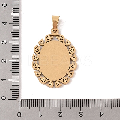 PVD Vacuum Plating 304 Stainless Steel Pendants STAS-M068-11B-G-1