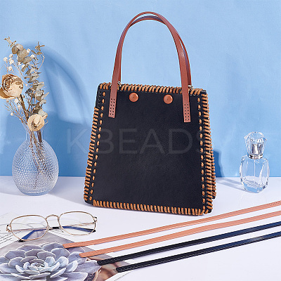 3 Pairs 3 Colors Cowhide Leather Sew On Bag Handles FIND-PH0010-62-1