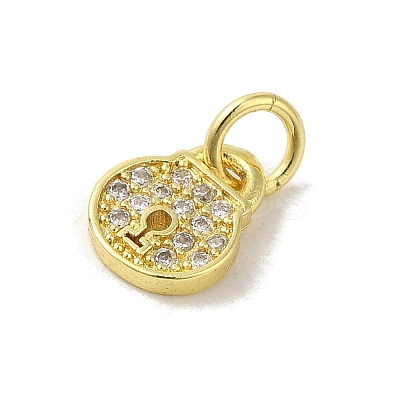 Brass Micro Pave Cubic Zirconia Charms KK-M283-28B-01-1