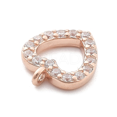 925 Sterling Silver Micro Pave Clear Cubic Zirconia Charms STER-A034-02A-RG-1
