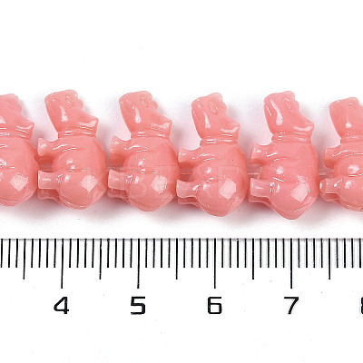 Synthetic Coral Dyed Carved Beads Strands CORA-K009-04A-1