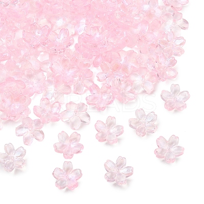 60G Baking Paint Transparent Glass Bead Caps DGLA-YW0001-63F-1
