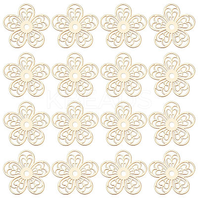 50Pcs Rack Plating 304 Stainless Steel Filigree Joiners STAS-BBC0002-48-1