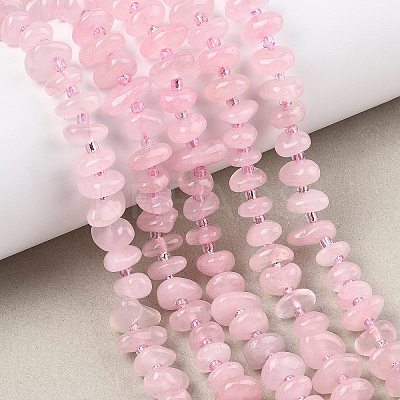 Natural Rose Quartz Beads Strands X-G-F821-B02-01-1