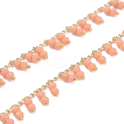 3.28 Feet Handmade Glass Beaded Chains X-CHC-I006-16C-1
