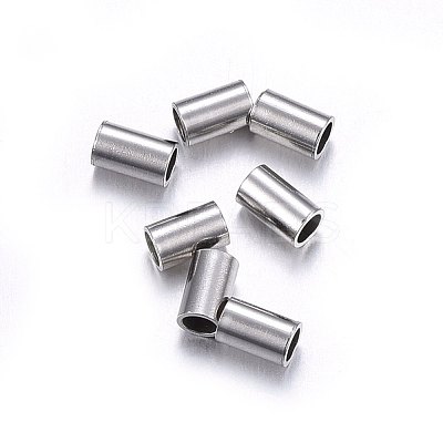 Tarnish Resistant 201 Stainless Steel Tube Beads STAS-O107-07P-A-1