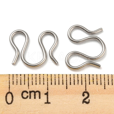 Non-Tarnish 304 Stainless Steel S-Hook Clasps STAS-Z048-06P-1
