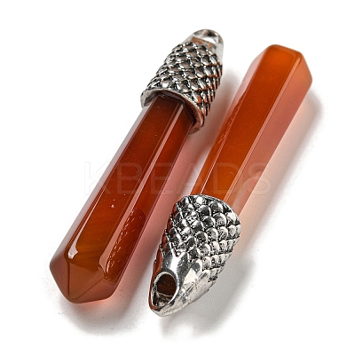 Natural Red Agate(Dyed & Heated) Pointed Big Pendants G-F766-02AS-02-1