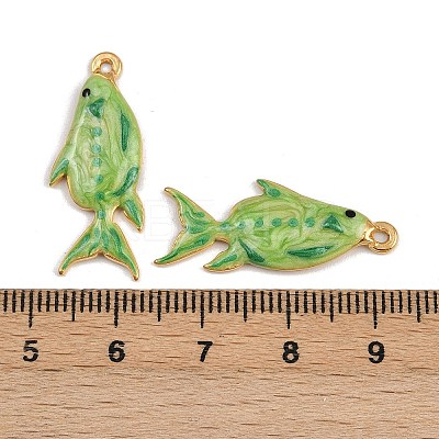 304 Stainless Steel Enamel Pendants STAS-P410-40C-03-1