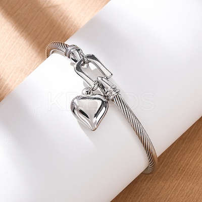 304 Stainless Steel Charm Bangles LS-BJEW-K280-03P-1