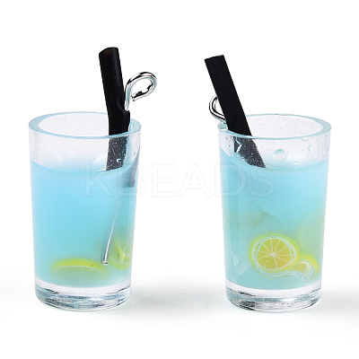 Plastic Imitation Drink Pendants CRES-S359-13-1-1