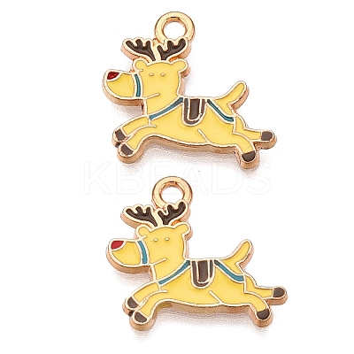 Christmas Theme Alloy Enamel Pendants ENAM-T020-10U-1
