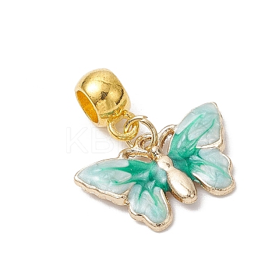 Alloy Enamel Butterfly European Dangle Charms PALLOY-JF03877-1