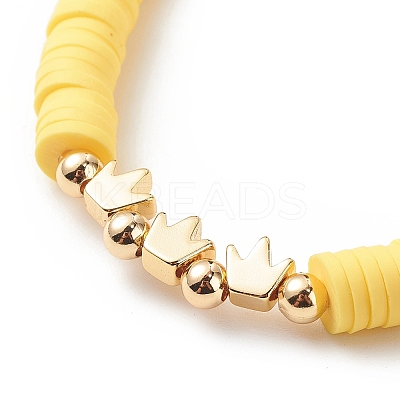 4Pcs 4 Color Handmade Polymer Clay Disc Surfer Bracelets Set BJEW-JB08802-1