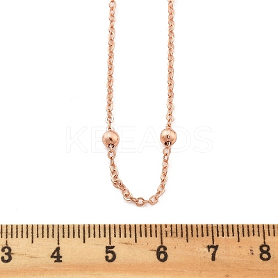 Brass Satellite Chains Necklaces for Women NJEW-D302-28RG-1