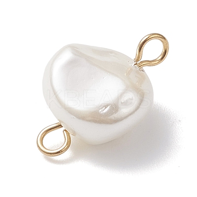 Electroplated Shell Pearl Nuggets Links PALLOY-JF04646-01-1