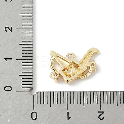 Brass Micro Pave Cubic Zirconia Pendants KK-M326-14G-1