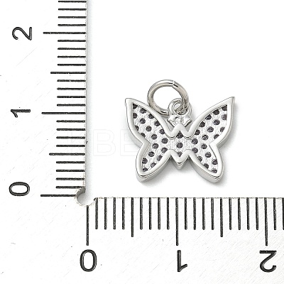 Rack Plating Brass Micro Pave Cubic Zirconia Pendants KK-K392-42P-1