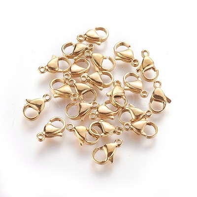 304 Stainless Steel Lobster Claw Clasps STAS-R050-12x7mm-02-1
