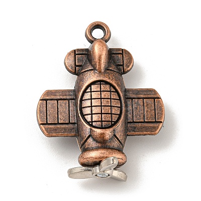 Tibetan Style Alloy Pendants PALLOY-A007-07R-1