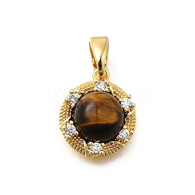 Brass Micro Pave Cubic Zirconia Charms LS-KK-S517-03G-1