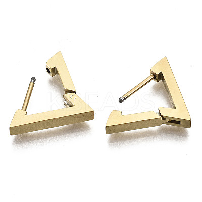 304 Stainless Steel Huggie Hoop Earrings LS-STAS-R115-20G-1