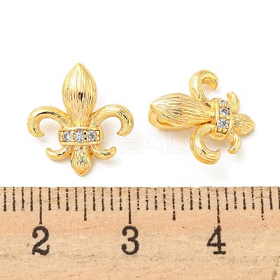 Brass Micro Pave Cubic Zirconia Charms KK-Q809-08G-1