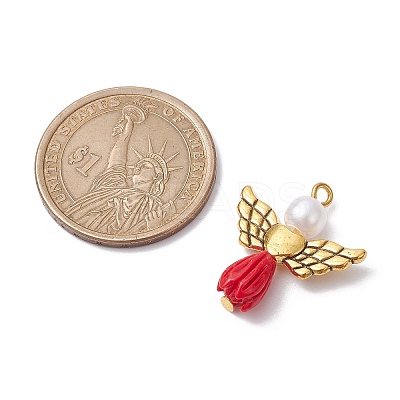 Resin Imitation Pearl Pendants PALLOY-JF02565-01-1