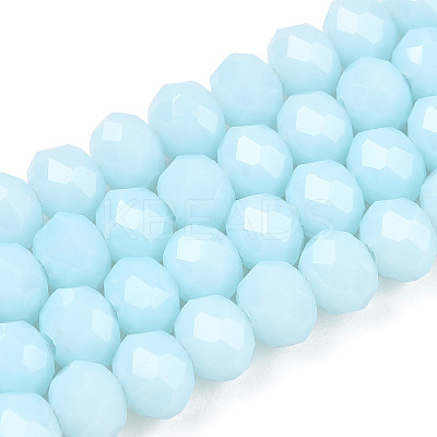 Opaque Solid Color Glass Beads Strands EGLA-A034-P1mm-D06-1