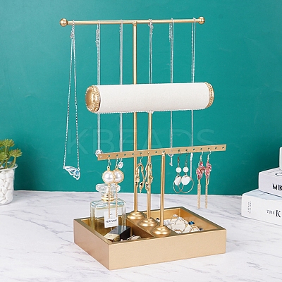 3-Tier Iron T-Bar Jewelry Display Risers ODIS-C008-01G-1