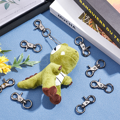 Zinc Alloy Swivel Lobster Claw Clasps PALLOY-PH0001-02B-1