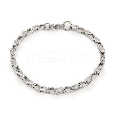 201 Stainless Steel Link Chain Bracelets for Men Women BJEW-B143-03P-1