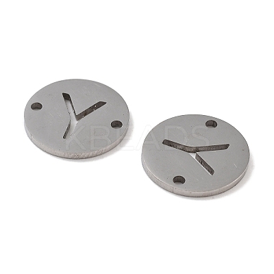 Non-Tarnish 201 Stainless Steel Hollow Flat Round Links FIND-R149-03Y-P-1