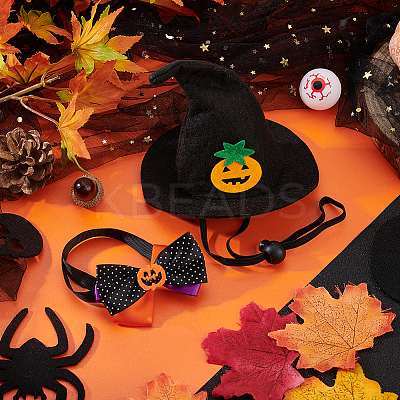 Polyester Pet Hat & Ties AJEW-WH0453-39-1
