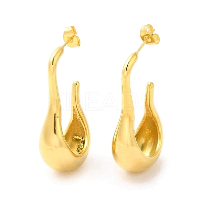 Golden 304 Stainless Steel Stud Earrings EJEW-K257-01A-G-1