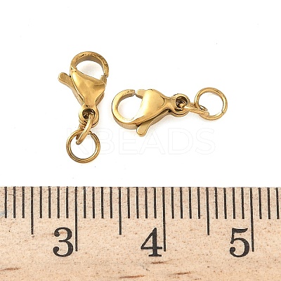 304 Stainless Steel Lobster Claw Clasps STAS-K313-01A-G-1