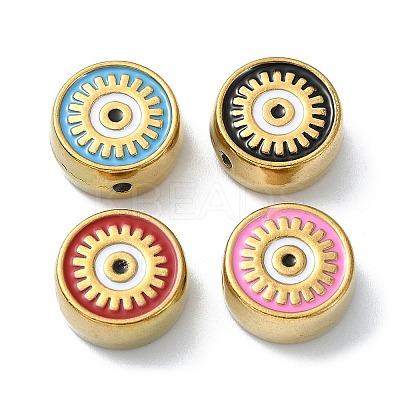Ion Plating(IP) 304 Stainless Steel Enamel Beads STAS-Q318-13-1