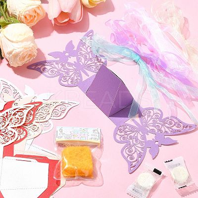 30Pcs 6 Colors European Style Hollow Butterfly Wedding Dress Paper Candy Gift Packaging Boxes CBOX-CJ0001-01-1