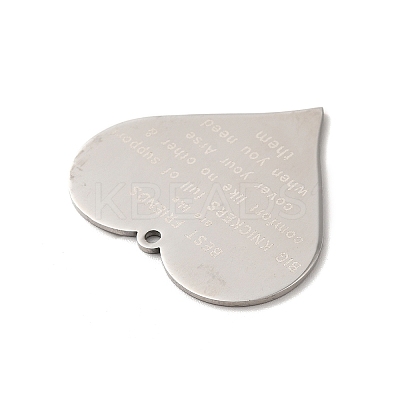 Non-Tarnish 304 Stainless Steel Pendants STAS-D048-02P-1