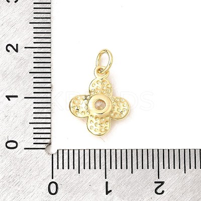 Brass Micro Pave Cubic Zirconia Charms KK-A266-35G-03-1