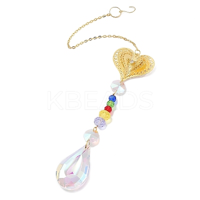 Hollow Alloy Hanging Ornaments HJEW-Q012-05F-1