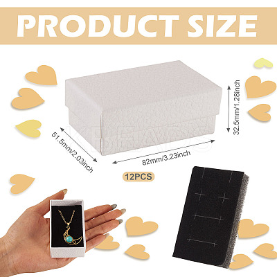 Litchi Textured Paper Jewelry Ring Earrings Storage Boxes CON-TAC0001-22B-1