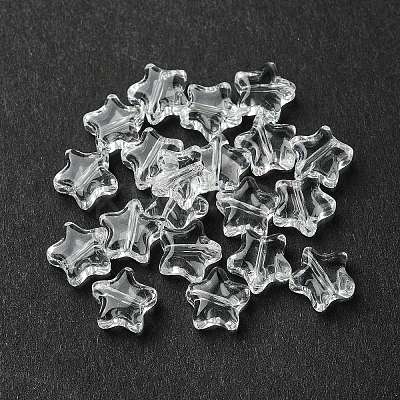 20Pcs Transparent Glass Beads GLAA-Q103-01F-1