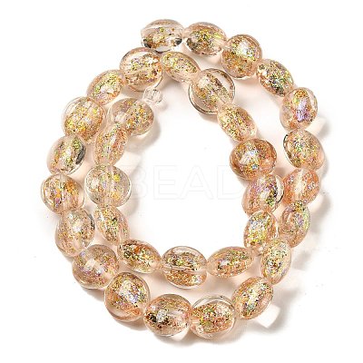 Handmade Dichroic Foil Glass Beads Strands DICH-U001-11E-1