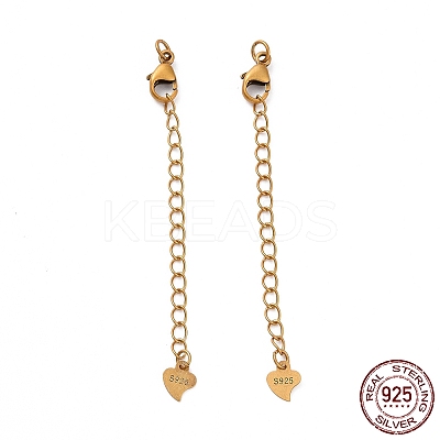 925 Sterling Silver Chain Extenders STER-D036-37AG-1